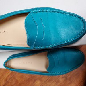 M Gemi Turquoise Driving Loafers NIB